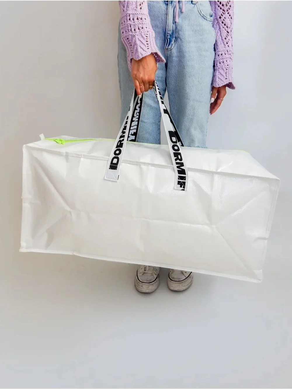 Dormify SET OF 4 White Duffel Storage Bag